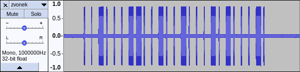 Waveform zachyceného signálu